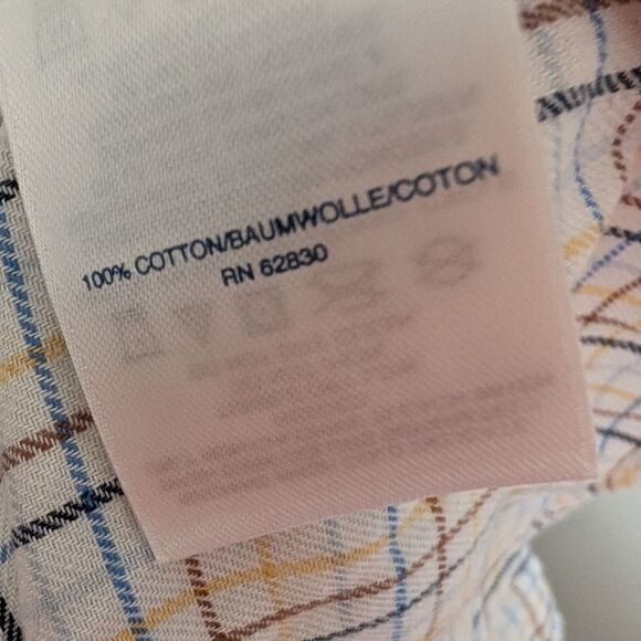 Lands' End 100% cotton plaid light flannel top size 2X split neck checkered plus - Picture 8 of 12